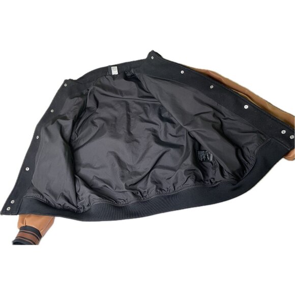 H&M Women’s Baseball Varsity jacket - Black/Brown Oversized XS/S - Picture 5 of 10